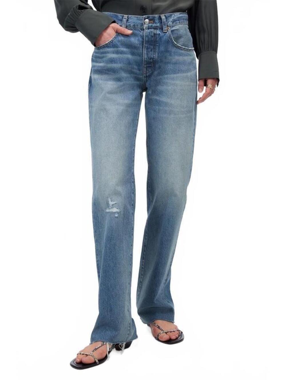 Madewell The Dean Easy Straight Jean NWT Monessen Wash + Rigid 24